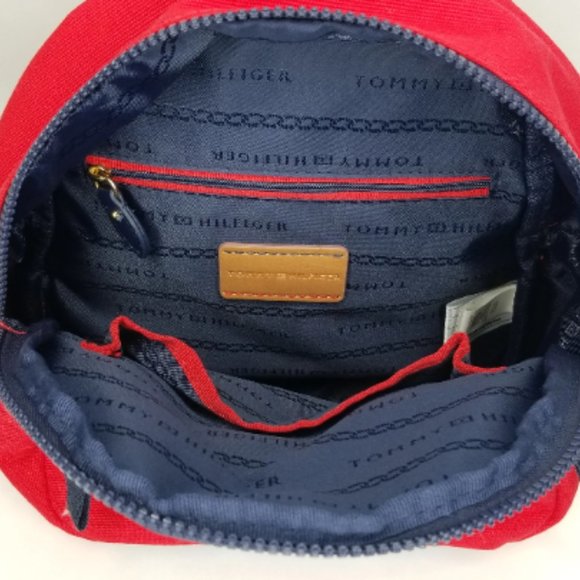 Y2k Canvas TOMMY HILFIGER Small Red Backpack - Picture 4 of 8